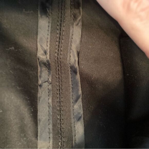 Sandro black cotton cropped blazer w/ fabric covered buttons interest sleeves - Picture 5 of 7